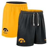 Men's Nike Black/Gold Iowa Hawkeyes 2025 Sideline Reversible Dri-FIT Shorts