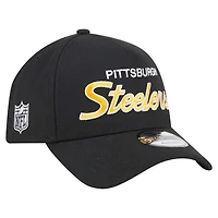 Men's New Era Black Pittsburgh Steelers Smith 9FORTY Adjustable hat