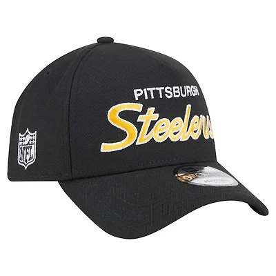 Men's New Era Black Pittsburgh Steelers Smith 9FORTY Adjustable hat