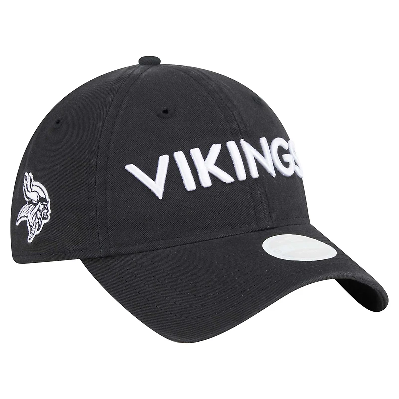 Women's New Era Black Minnesota Vikings Cece 9TWENTY Adjustable Hat