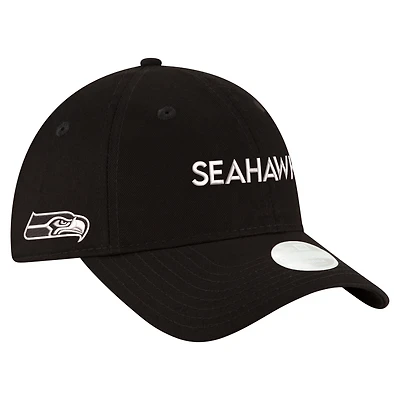 Women's New Era Black Seattle Seahawks Cece 9TWENTY Adjustable Hat