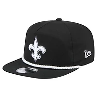 Men's New Era Black New Orleans Saints B-Dub Golfer Snapback Hat