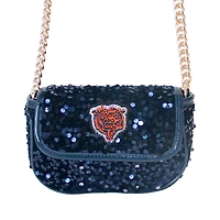 Cuce Navy Chicago Bears Sequin Crossbody Bag