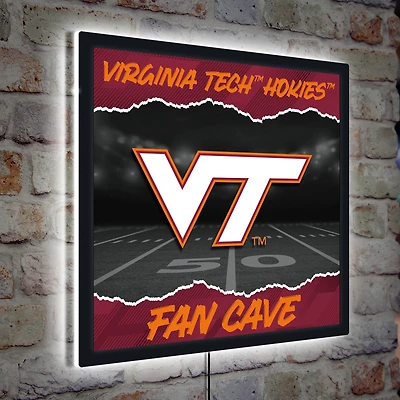 Virginia Tech Hokies 23" LED Fan Cave Square-Shaped Lighted Wall Sign