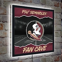 Florida State Seminoles 23" LED Fan Cave Square-Shaped Lighted Wall Sign