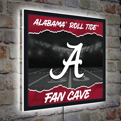 Alabama Crimson Tide 23" LED Fan Cave Square-Shaped Lighted Wall Sign
