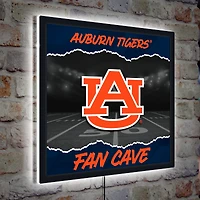 Auburn Tigers 23" LED Fan Cave Square-Shaped Lighted Wall Sign