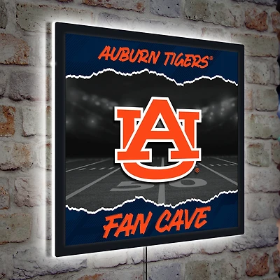 Auburn Tigers 23" LED Fan Cave Square-Shaped Lighted Wall Sign