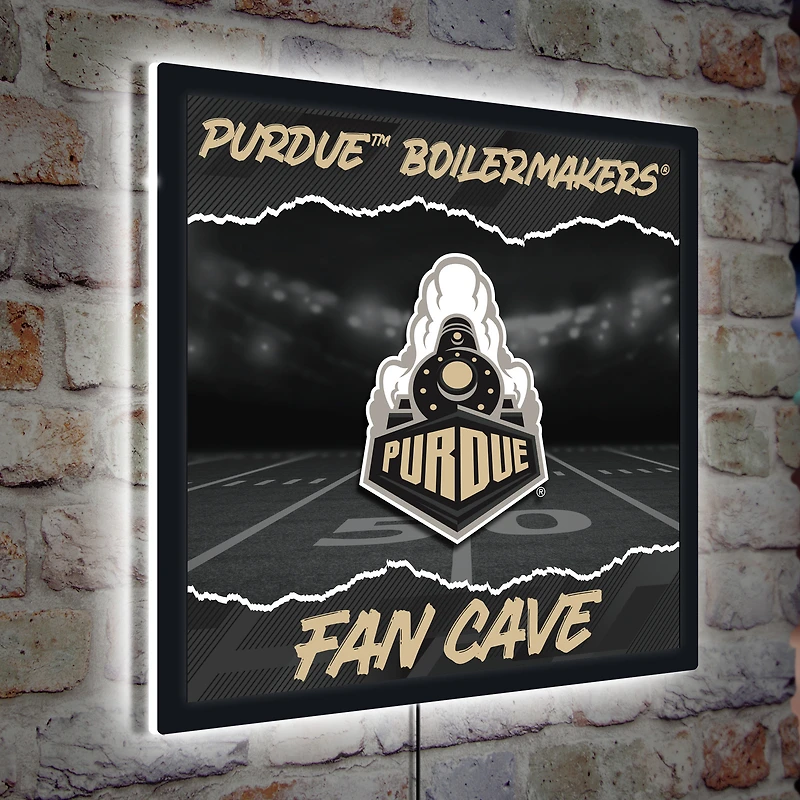 Purdue Boilermakers 23" LED Fan Cave Square-Shaped Lighted Wall Sign