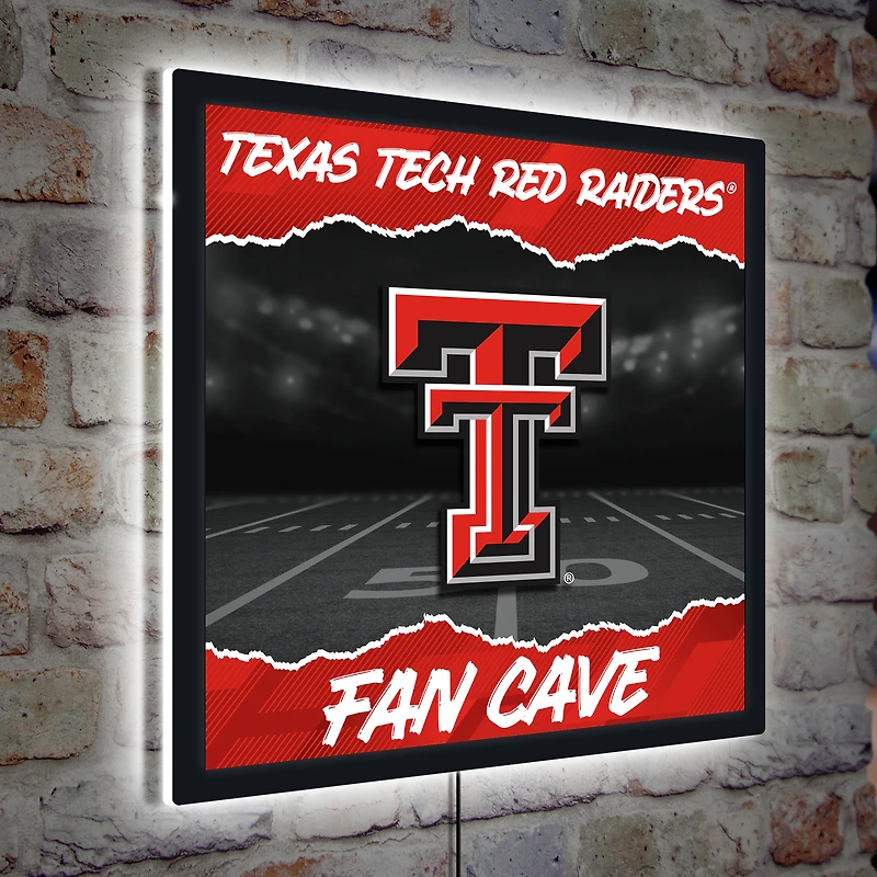 Texas Tech Red Raiders 23" LED Fan Cave Square-Shaped Lighted Wall Sign