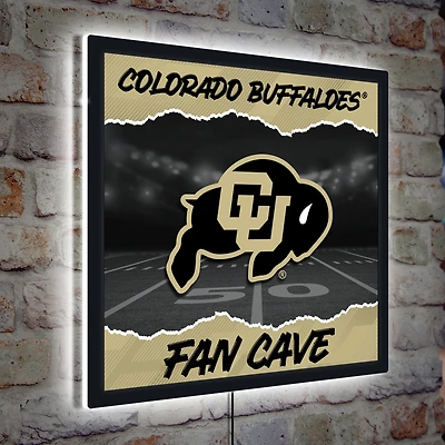 Colorado Buffaloes 23" LED Fan Cave Square-Shaped Lighted Wall Sign