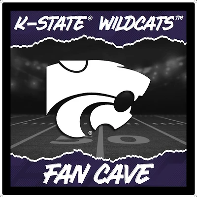 Kansas State Wildcats 23" LED Fan Cave Square-Shaped Lighted Wall Sign