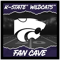 Kansas State Wildcats 23" LED Fan Cave Square-Shaped Lighted Wall Sign