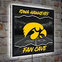 Iowa Hawkeyes 23" LED Fan Cave Square-Shaped Lighted Wall Sign