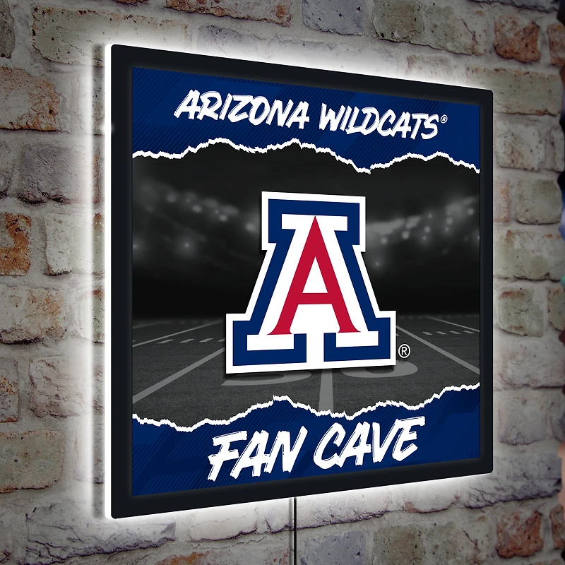 Arizona Wildcats 23" LED Fan Cave Square-Shaped Lighted Wall Sign