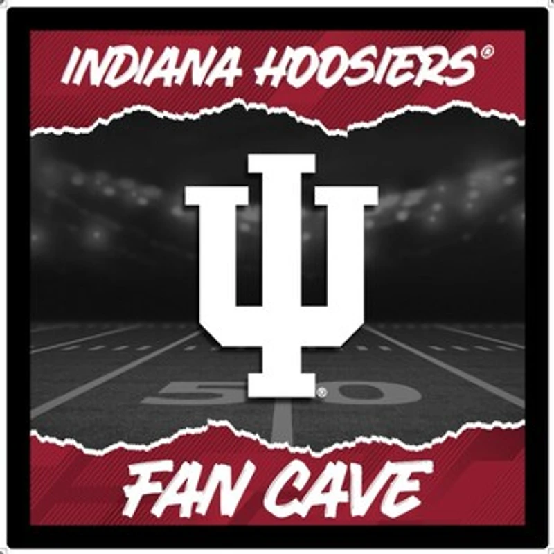 Indiana Hoosiers 23" LED Fan Cave Square-Shaped Lighted Wall Sign