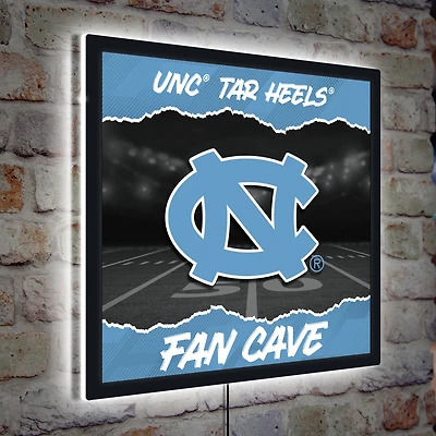 North Carolina Tar Heels 23" LED Fan Cave Square-Shaped Lighted Wall Sign