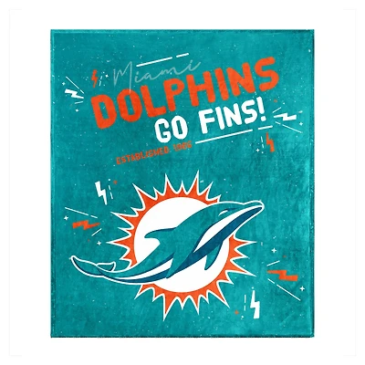 Miami Dolphins 60" x 70" Plush Throw Blanket