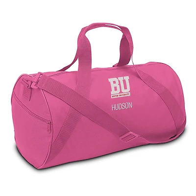 Youth Pink Boston University Personalized Duffel Bag