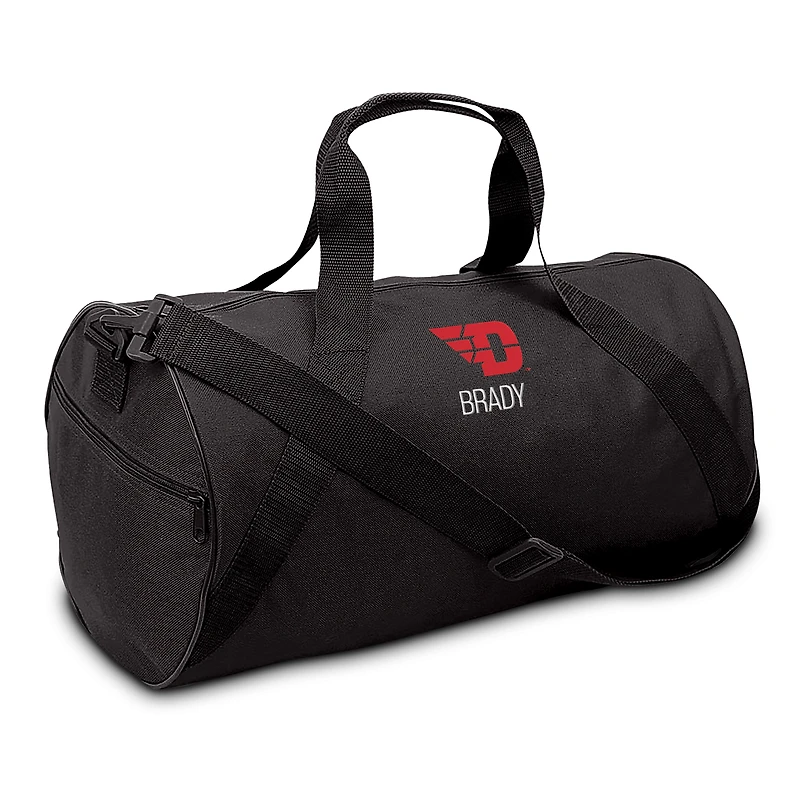 Youth Black Dayton Flyers Personalized Duffel Bag
