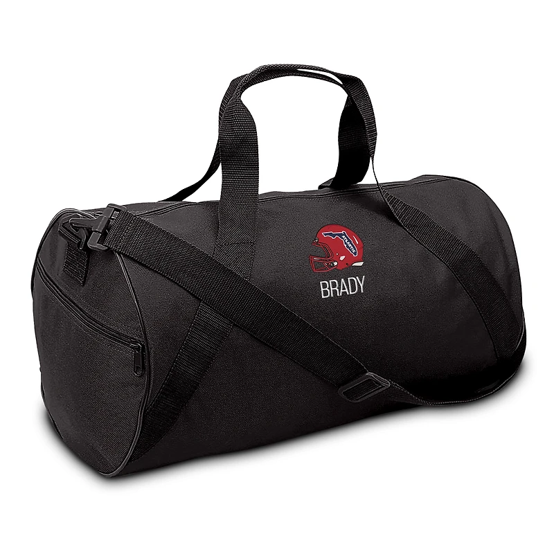 Youth Black Florida Atlantic Owls Personalized Duffel Bag