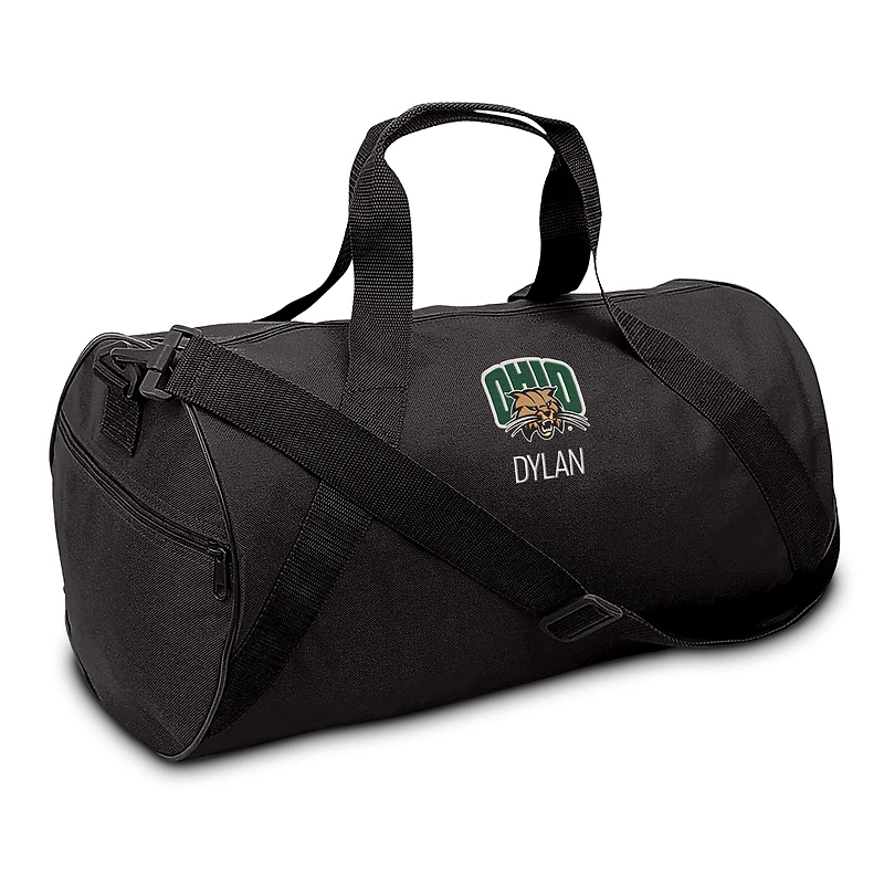 Youth Black Ohio Bobcats Personalized Duffel Bag