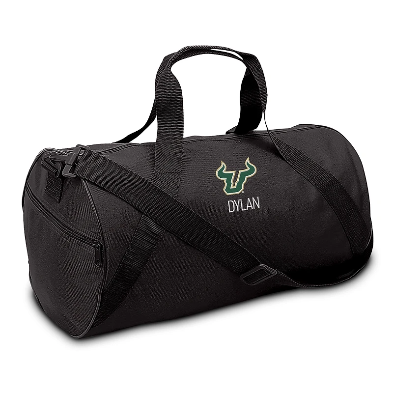 Youth Black South Florida Bulls Personalized Duffel Bag