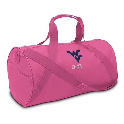 Youth Pink West Virginia Mountaineers Personalized Duffel Bag