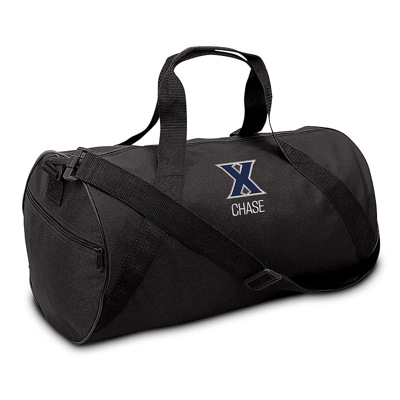 Youth Black Xavier Musketeers Personalized Duffel Bag