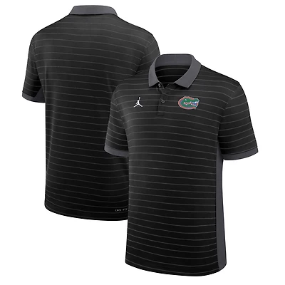 Men's Jordan Brand Black Florida Gators 2025 Early Season Coaches Sideline Victory Stripe Dri-FIT Polo