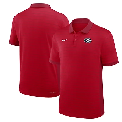 Men's Nike Red Georgia Bulldogs 2025 Early Season Coaches Sideline Victory Stripe Dri-FIT Polo