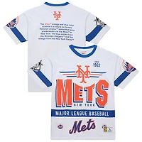 Men's Mitchell & Ness White New York Mets Cooperstown Collection Team Origins Premium T-Shirt
