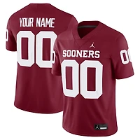 Men's Jordan Brand Crimson Oklahoma Sooners Custom Football Game Jersey