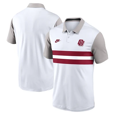 Men's Nike White/Gray Oklahoma Sooners Athletic Prep Legacy Logo Vapor Dri-FIT Polo