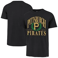 Men's '47 Black Pittsburgh Pirates Pitchout Franklin T-Shirt
