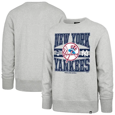Men's '47  Gray New York Yankees Letters Headline Pullover Sweatshirt
