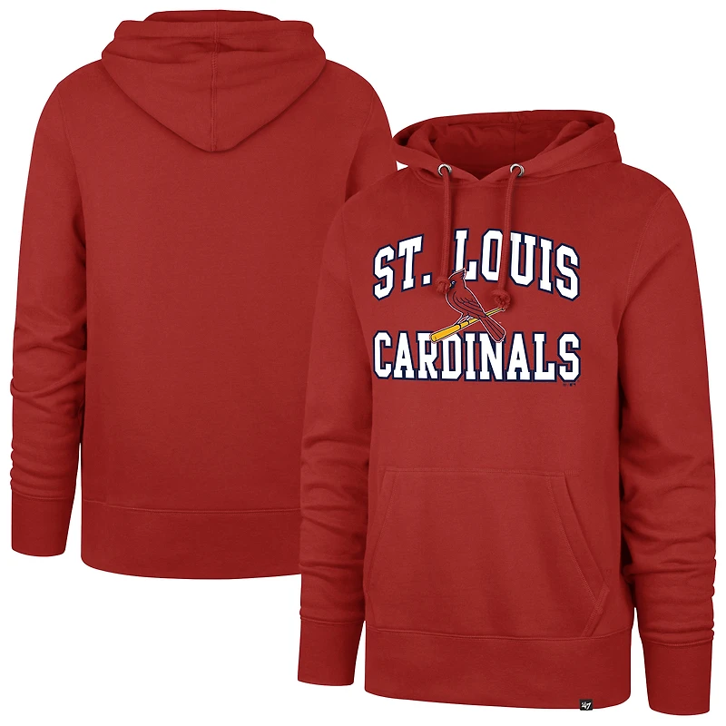 Men's '47  Red St. Louis Cardinals Velocity Headline Pullover Hoodie