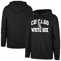 Men's '47  Black Chicago White Sox Velocity Headline Pullover Hoodie