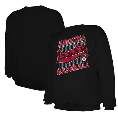Men's Stitches Black Arizona Diamondbacks Lightweight Crew Sweatshirt