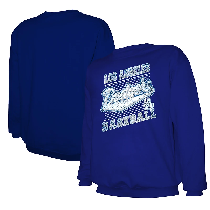 Men's Stitches Navy Los Angeles Dodgers Lightweight Crew Sweatshirt