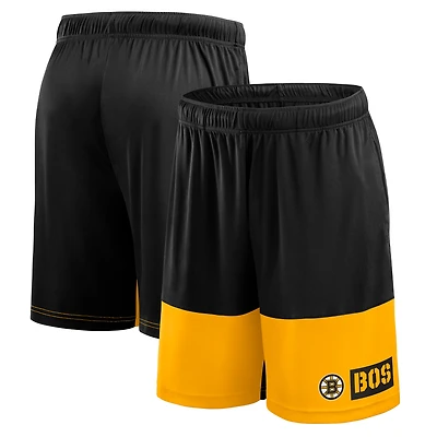 Men's Logo Athletic Black Boston Bruins Best of the Shorts
