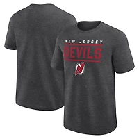 Men's Logo Athletic Heather Charcoal New Jersey Devils Top Notch T-Shirt