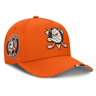Men's Fanatics Orange Anaheim Ducks 2025 NHL Draft Authentic Pro On-Stage Podium A-Frame Adjustable Hat
