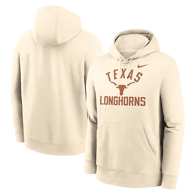Men's Nike Natural Texas Longhorns Arch Logo Pullover Hoodie