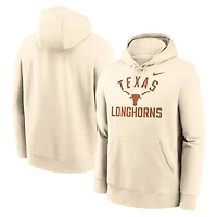 Men's Nike Natural Texas Longhorns Arch Logo Pullover Hoodie