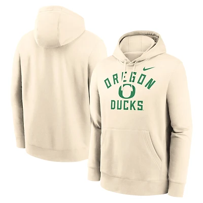 Men's Nike Natural Oregon Ducks Arch Logo Pullover Hoodie