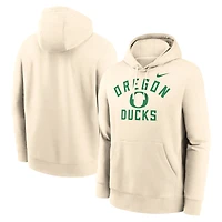 Men's Nike Natural Oregon Ducks Arch Logo Pullover Hoodie