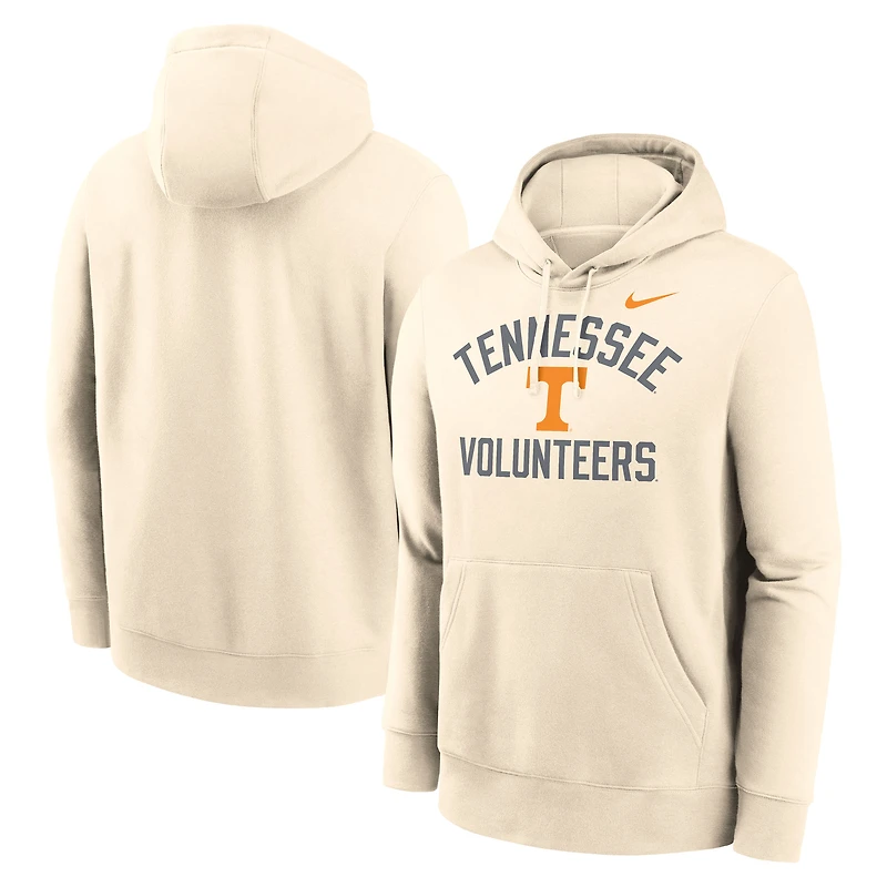 Men's Nike Natural Tennessee Volunteers Arch Logo Pullover Hoodie