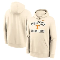 Men's Nike Natural Tennessee Volunteers Arch Logo Pullover Hoodie