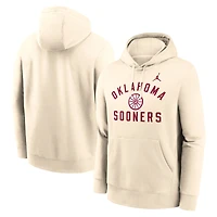 Men's Jordan Brand Natural Oklahoma Sooners Arch Logo Pullover Hoodie